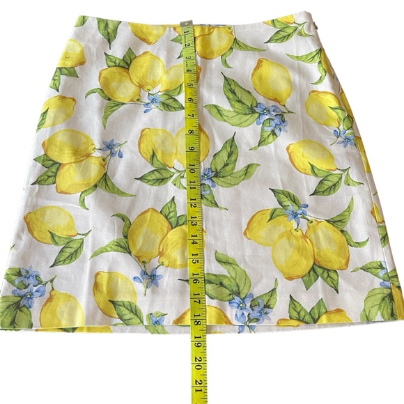 Talbots Cotton Canvas A-Line Lemon Blossom Skirt (4P) - Picture 9 of 11